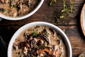 Easy Creamy Vegan Mushroom Wild Rice Soup Recipe Bowl Discover Delicious Vegan Food, Beauty Swaps, and Zero-Waste Tips for a Greener Life Easy Creamy Vegan Mushroom Wild Rice Soup Recipe Bowl | Discover Delicious Vegan Food, Beauty Swaps, and Zero-Waste Tips for a Greener Life