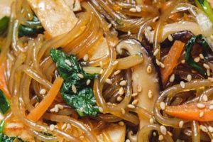 Easy Vegan Japchae Recipe: Korean Glass Noodles! | Discover Delicious Vegan Food, Beauty Swaps, and Zero-Waste Tips for a Greener Life